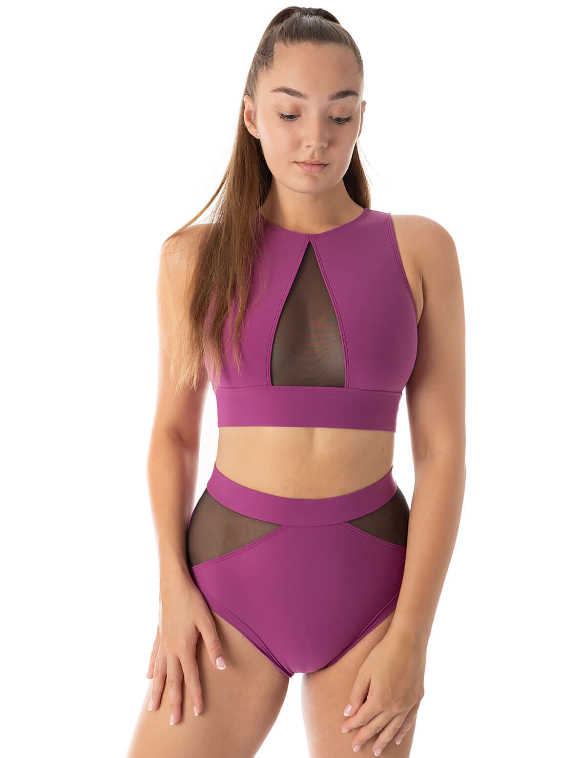 Mesh sports bra for pole dancing and yoga - Rachel